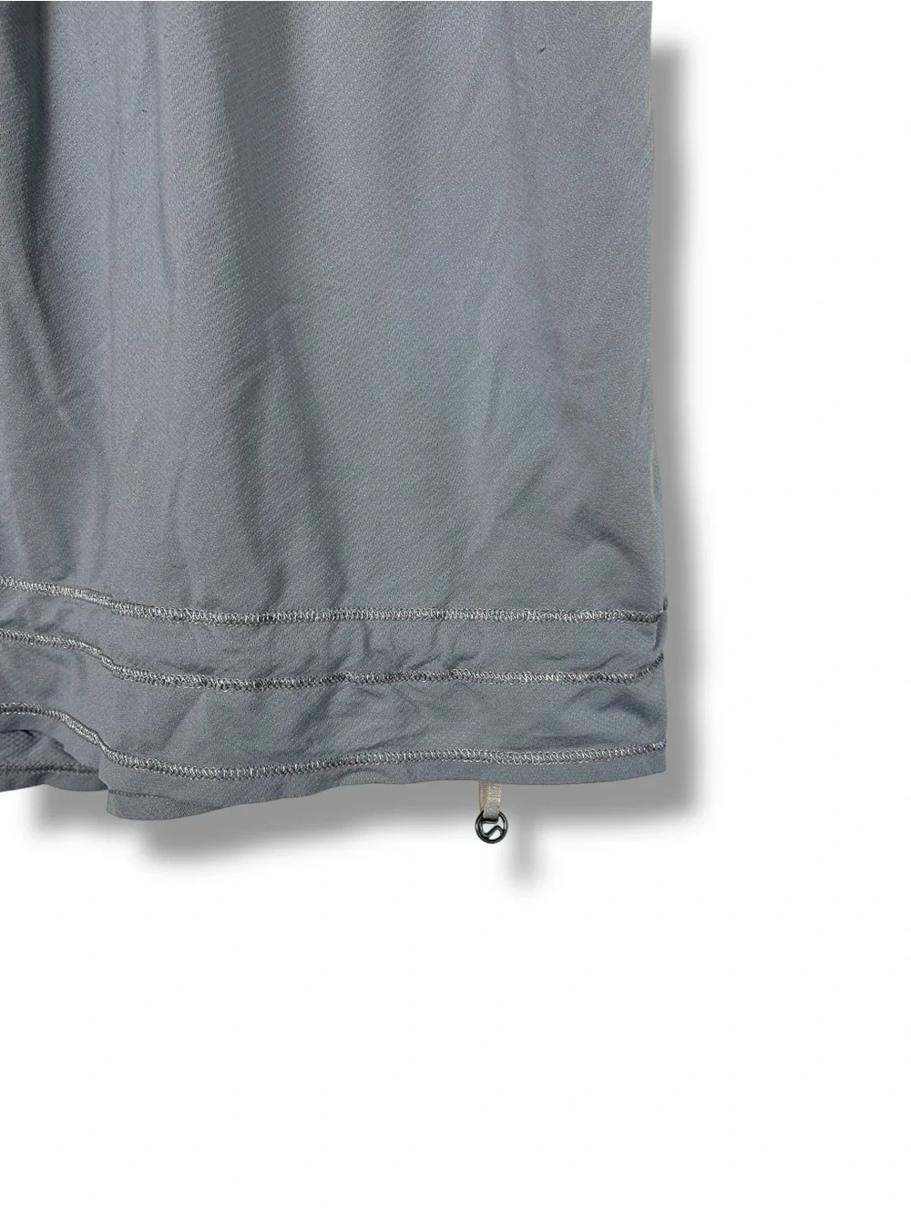 Lululemon Elevate Mesh Tank Y2K Petite Fleur Silver Grey 6 Bubble Hem LogoCharm